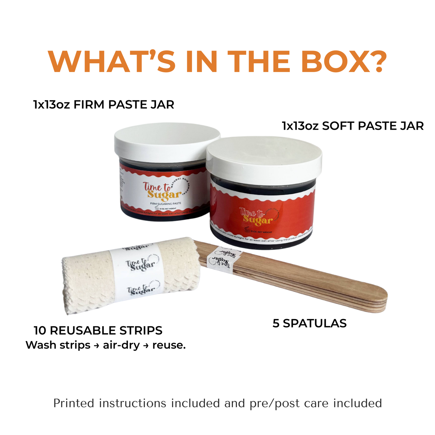 Duo Sugaring Kit | Firm + Soft Paste (26oz) with Strips & Accessories